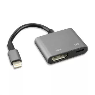 4smarts adaptér Lightning / Lightning + HDMI, černá