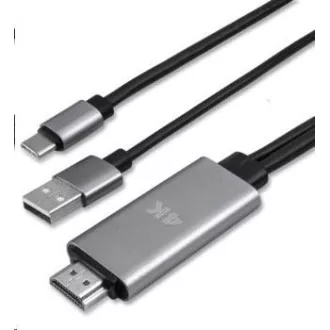 4smarts kabel pro přenos obrazu vč. funkce dobíjení, USB-C / HDMI, černá 4smarts kabel pro přenos obrazu vč. funkce dobíjení, USB-C / HDMI, černá