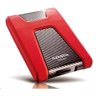 ADATA Externí HDD 1TB USB 3.1 DashDrive Durable HD650, červený (gumový, nárazu odolný)