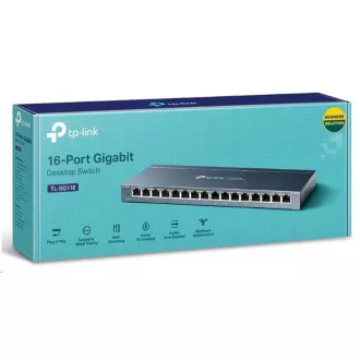 TP-Link switch TL-SG116 (16xGbE, fanless)