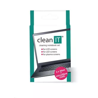 CLEAN IT čisticí roztok na obrazovky s utěrkou, 2x30ml