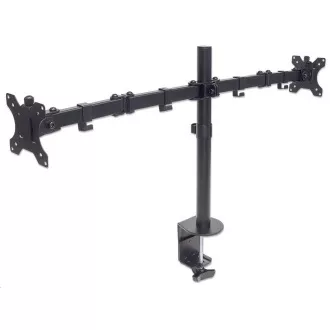 MANHATTAN stolní držák pro 2xLCD, 13" až 32", černý