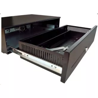 Virtuos pokladní zásuvka SK-500C, s kabelem 24V, pořadač 6/8, 9-24V, černá