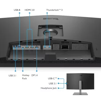 BENQ MT PD3220U IPS 32", 3840x2160, 250nits, 1000:1, 5ms, HDMI/DP/Thunderbolt/USB, repro, VESA, cable:DP, HDMI, Gls Black BENQ MT PD3220U IPS 32", 3840x2160, 250nits, 1000:1, 5ms, HDMI/DP/Thunderbolt/USB, repro, VESA, cable:DP, HDMI, Gls Black