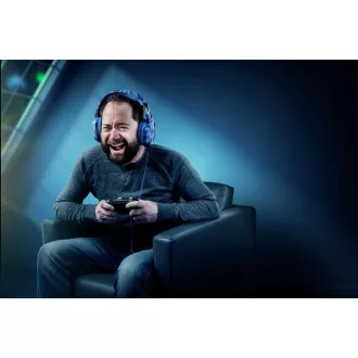 Trust sluchátka s mikrofonem GXT 322B Carus Gaming Headset pro PS4 a PS5 - camo blue