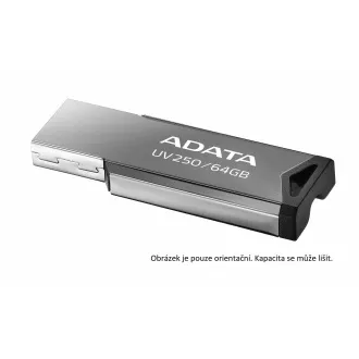 ADATA Flash Disk 32GB UV250, USB 2.0 Dash Drive, tmavě stříbrná