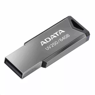 ADATA Flash Disk 64GB UV250, USB 2.0 Dash Drive, stříbrná