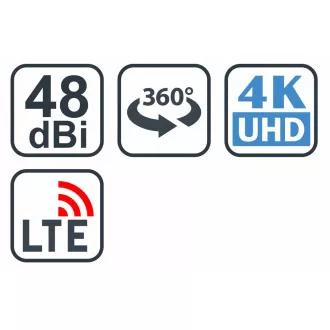 EVOLVEO Jade 1, aktivní venkovní anténa FM/DAB+/DVB-T2, filtr LTE, 4G, 5G