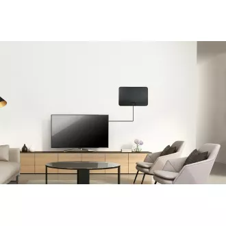 EVOLVEO Xany 2A, 230/5V, aktivní pokojová anténa FM/DAB+/DVB-T2, filtr LTE, 4G, 5G