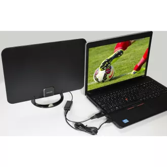EVOLVEO Xany 2A, 230/5V, aktivní pokojová anténa FM/DAB+/DVB-T2, filtr LTE, 4G, 5G