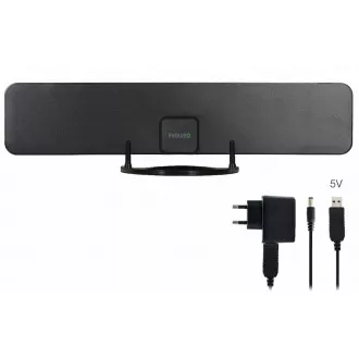 EVOLVEO Xany 2B, 230/5V, aktivní pokojová anténa FM/DAB+/DVB-T2, filtr LTE, 4G, 5G