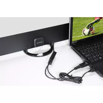 EVOLVEO Xany 2B, 230/5V, aktivní pokojová anténa FM/DAB+/DVB-T2, filtr LTE, 4G, 5G