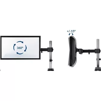ARCTIC stolní držák Z1 (Gen.3) pro 1x LCD do 43", nosnost 15kg, USB HUB, černý (black)
