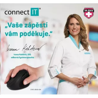 CONNECT IT FOR HEALTH LADIES ergonomická vertikální myš, bezdrátová
