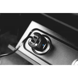 Aligator nabíječka do auta Turbo charge, 12/24 V, 2, 4 A, USB-C, černá