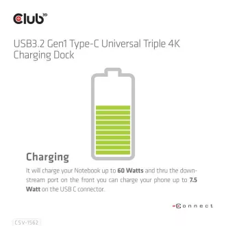 Club3D Dokovací stanice USB-C 13v1, 2xDP, 3xHDMI, 1xUSB-C, 5xUSB, 1xRJ45, 1x3.5mm, černá
