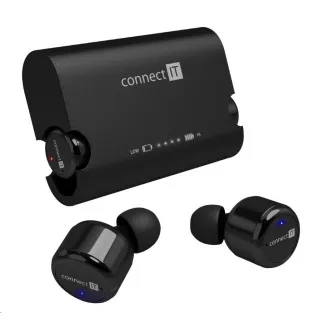 CONNECT IT True Wireless HYPER-BASS Ed. II Bluetooth sluchátka do uší s mikrofonem, černá CONNECT IT True Wireless HYPER-BASS Ed. II Bluetooth sluchátka do uší s mikrofonem, černá