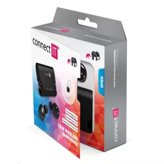 CONNECT IT True Wireless HYPER-BASS Ed. II Bluetooth sluchátka do uší s mikrofonem, černá CONNECT IT True Wireless HYPER-BASS Ed. II Bluetooth sluchátka do uší s mikrofonem, černá