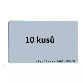 ISO karta 10-pack, RFID NFC/ISO14443, 13, 56MHz, bílá, NTAG203