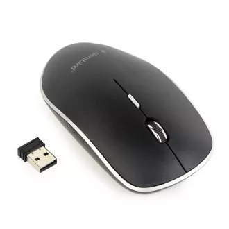 GEMBIRD myš MUSW-4B-01, černá, bezdrátová, USB nano receiver