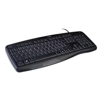 C-TECH Klávesnice KB-107 USB, ERGO,   černá, CZ/SK