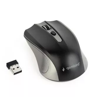 GEMBIRD myš MUSW-4B-04-GB, šedo-černá, bezdrátová, USB nano receiver GEMBIRD myš MUSW-4B-04-GB, šedo-černá, bezdrátová, USB nano receiver