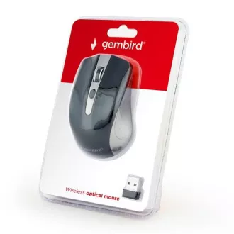 GEMBIRD myš MUSW-4B-04-GB, šedo-černá, bezdrátová, USB nano receiver GEMBIRD myš MUSW-4B-04-GB, šedo-černá, bezdrátová, USB nano receiver