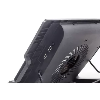 GEMBIRD Podstavec pod notebook NBS-1F17T-01, pro notebooky do 17", 150mm větrák, LED, černý
