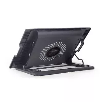 GEMBIRD Podstavec pod notebook NBS-1F17T-01, pro notebooky do 17", 150mm větrák, LED, černý