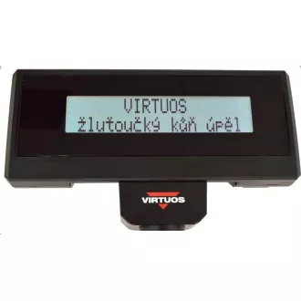 Virtuos LCD zákaznický displej Virtuos FL-2024LW 2x20, USB, 5V, béžový