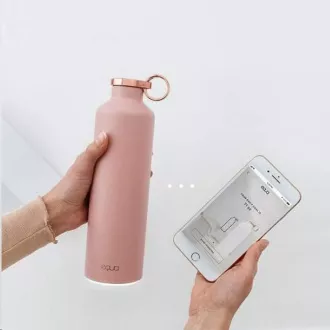 Equa Smart – chytrá lahev, ocel, mramor, Pink Blush