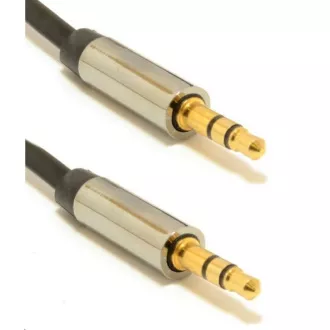 GEMBIRD Kabel přípojný jack 3, 5mm M/M, PREMIUM QUALITY, pozlacený, 1m