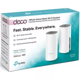 TP-Link Deco E4(2-pack) WiFi5 Mesh (AC1200, 2, 4GHz/5GHz, 2x100Mb/sLAN/WAN)