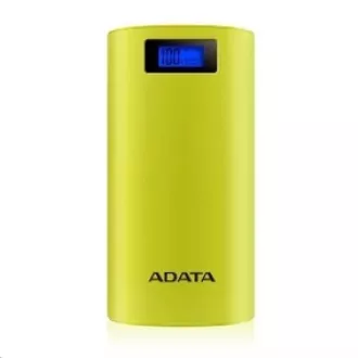 ADATA PowerBank P20000D - externí baterie pro mobil/tablet 20000mAh, 2, 1A, žlutozelená/yellow green