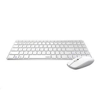 RAPOO set klávesnice a myš 9300M, bezdrátová, Multi-Mode Slim Mouse, Ultra-Slim Keyboard, bílá