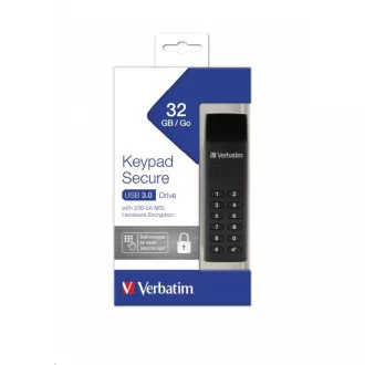 VERBATIM USB 3.0 Drive 32 GB - Keypad Secure (R:160/W:130 MB/s) GDPR