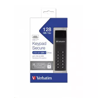 VERBATIM USB C 3.1 Drive 128 GB - Keypad Secure (R:160/W:150 MB/s) GDPR VERBATIM USB C 3.1 Drive 128 GB - Keypad Secure (R:160/W:150 MB/s) GDPR