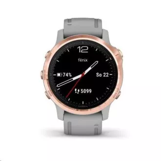 Garmin GPS sportovní hodinky fenix6S PRO Sapphire, RoseGold/Gray Band (MAP/Music)