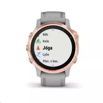 Garmin GPS sportovní hodinky fenix6S PRO Sapphire, RoseGold/Gray Band (MAP/Music)