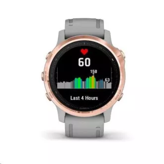 Garmin GPS sportovní hodinky fenix6S PRO Sapphire, RoseGold/Gray Band (MAP/Music)