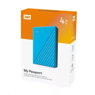 WD My Passport Portable 4TB, Externí HDD, USB 3.0, modrá