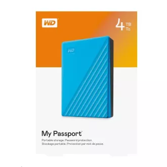 WD My Passport Portable 4TB, Externí HDD, USB 3.0, modrá