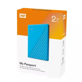 WD My Passport Portable 2TB, Externí HDD, USB 3.0, modrá