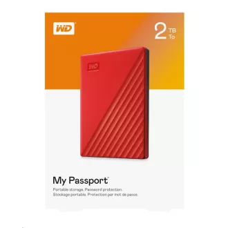 WD My Passport Portable 2TB, Externí HDD, USB 3.0, červená