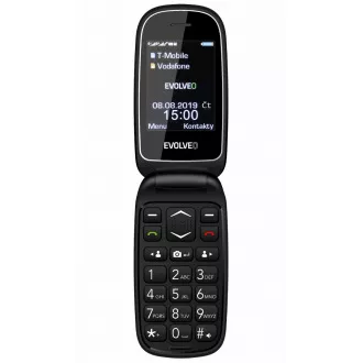 EVOLVEO EasyPhone FD, mobilní telefon pro seniory s nabíjecím stojánkem (červená barva)