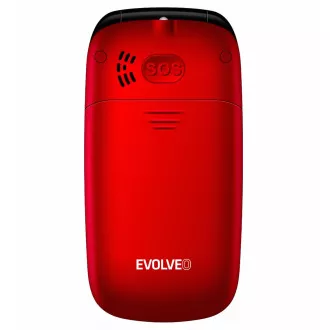 EVOLVEO EasyPhone FD, mobilní telefon pro seniory s nabíjecím stojánkem (červená barva)