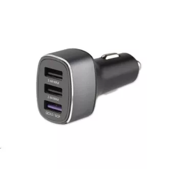 4smarts nabíječka do auta VoltRoad 7P+ Fast Charge, 3x USB, 3, 6 A, černá