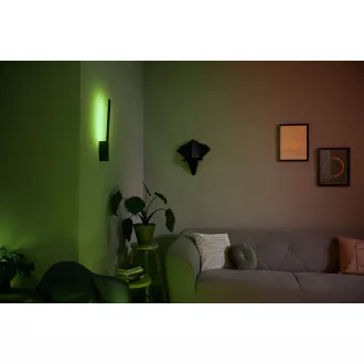 PHILIPS Liane Nástěnné svítidlo, Hue White and color, 230V, 1x12W integr.LED, Černá