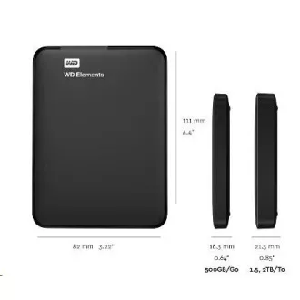 WD Elements Portable 5TB, Externí HDD, USB 3.0, černá