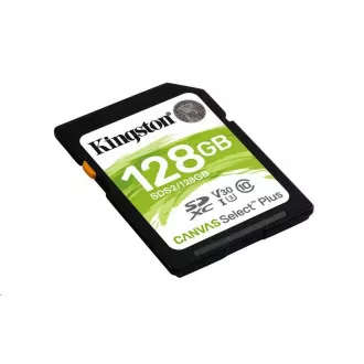 Kingston SDXC karta 128GB Canvas Select Plus (SDXC) 100R 85W Class 10 UHS-I